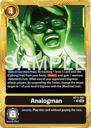 [BT11-092](R) Analogman (AD01 Reprint) (1 Star Gold Frame) (Foil)