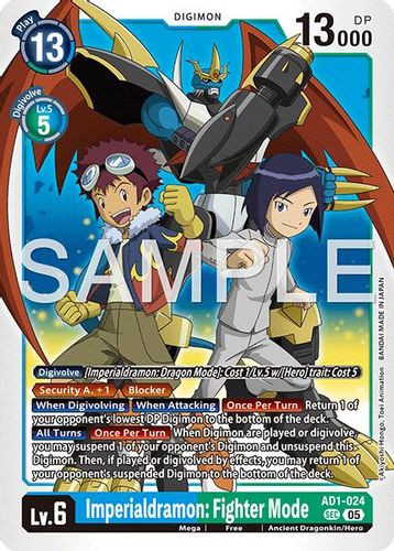 [AD01-024](SEC) Imperialdramon: Fighter Mode (Foil)