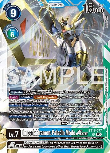 [BT17-077](SR) Imperialdramon: Paladin Mode ACE (AD01 Reprint) (Foil)