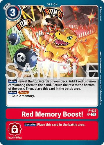 [P-035](SR) Red Memory Boost! (AD01 Reprint) (Foil)