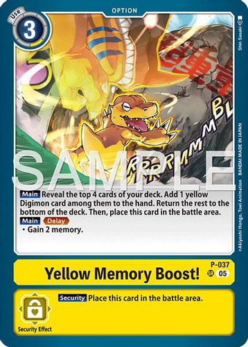 [P-037](SR) Yellow Memory Boost! (AD01 Reprint) (Foil)