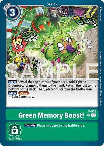 [P-038](SR) Green Memory Boost! (AD01 Reprint) (Foil)