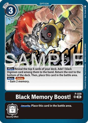 [P-039](SR) Black Memory Boost! (AD01 Reprint) (Foil)