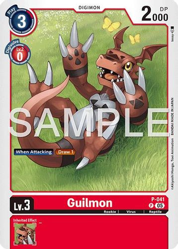 [P-041](SR) Guilmon (AD01 Reprint) (Foil)