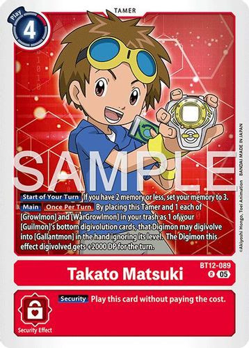 [BT12-089](R) Takato Matsuki (AD01 Reprint) (Foil)