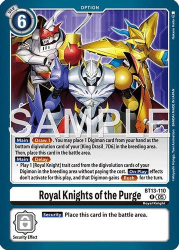 [BT13-110](R) Royal Knights of the Purge (AD01 Reprint) (Foil)