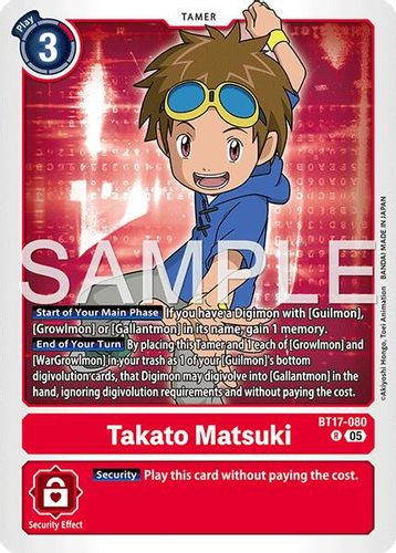 [BT17-080](R) Takato Matsuki (AD01 Reprint) (Foil)