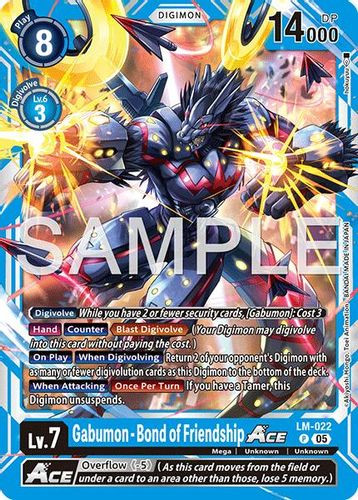 [LM-022](P) Gabumon - Bond of Friendship ACE (AD01 Reprint) (Foil)