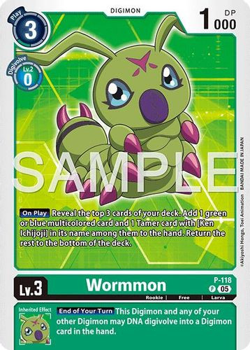 [P-118](P) Wormmon (AD01 Reprint) (Foil)