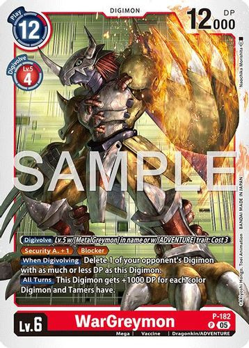 [P-182](P) WarGreymon (AD01 Reprint) (Foil)