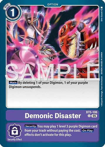 [BT05-106](C) Demonic Disaster (AD01 Reprint) (Foil)