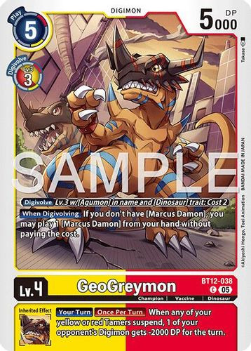 [BT12-038](C) GeoGreymon (AD01 Reprint) (Foil)