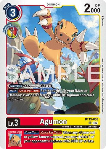[BT13-008](C) Agumon (AD01 Reprint) (Foil)