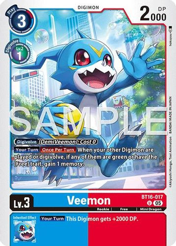 [BT16-017](U) Veemon (AD01 Reprint) (Foil)