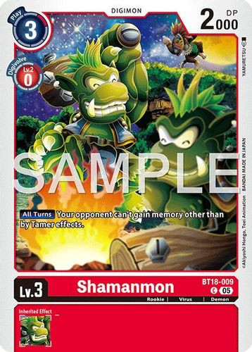 [BT18-009](C) Shamanmon (AD01 Reprint) (Foil)