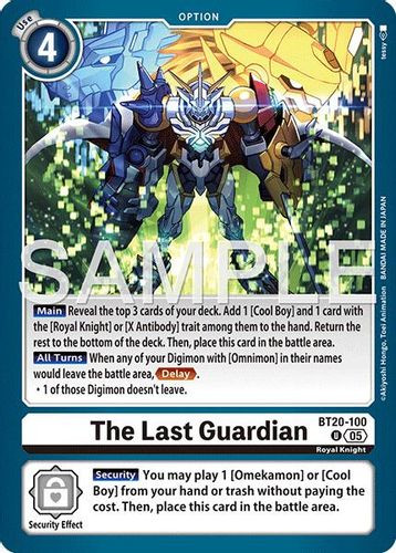 [BT20-100](U) The Last Guardian (AD01 Reprint) (Foil)