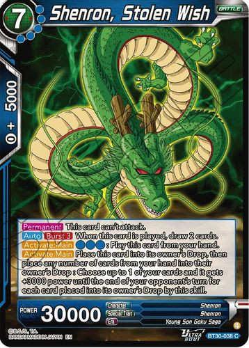[BT30-038](C) Shenron, Stolen Wish