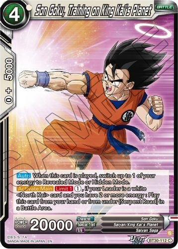 [BT30-112](C) Son Goku, Training on King Kai's Planet