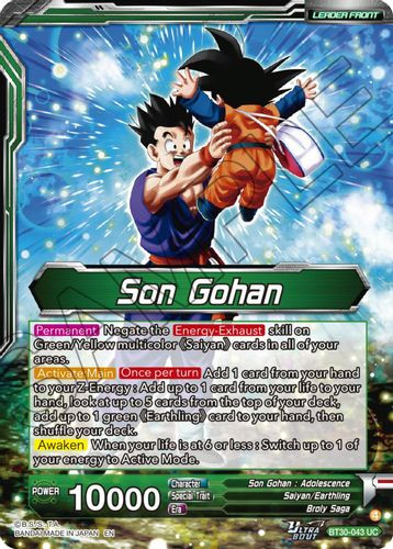[BT30-043](UC) Son Gohan // SS Son Gohan, Reliable Growth (Foil)