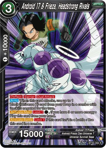 [BT30-094](R) Android 17 & Frieza, Headstrong Rivals (Foil)