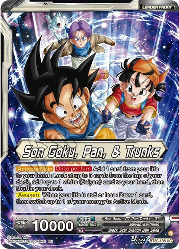 [BT30-108](UC) Son Goku, Pan, & Trunks // Son Goku, Pan, & Trunks (Foil)