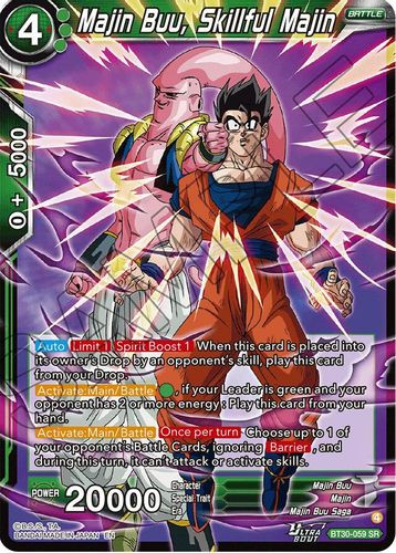 [BT30-059](SR) Majin Buu, Skillful Majin (Foil)