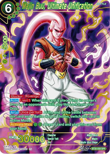 [BT30-058](SPR) Majin Buu, Ultimate Unification (Foil)