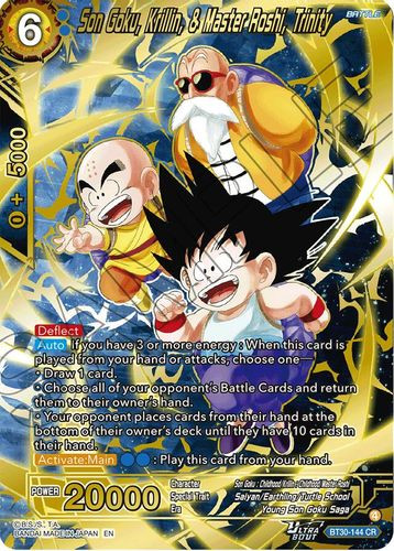 [BT30-144](CR) Son Goku, Krillin, & Master Roshi, Trinity (Foil)