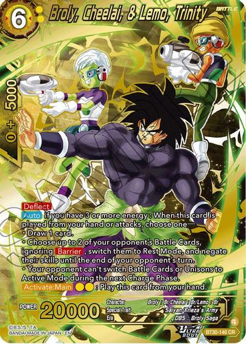 [BT30-146](CR) Broly, Cheelai, & Lemo, Trinity (Foil)