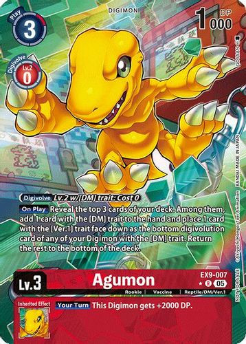 [EX09-007](R) Agumon (Digital Monster Day Commemoration Event Winner) (Foil)