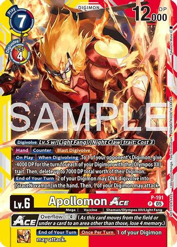 [P-191](SR) Apollomon ACE (Store Tournament 2025 Participant Vol.3)