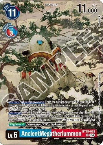 [BT18-028](R) AncientMegatheriummon (Tamer's Selection Box Championship 2024) (Foil)