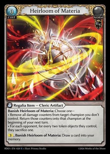 |GA09|<1st>[RDO-EN-020](R) Heirloom of Materia {Foil}