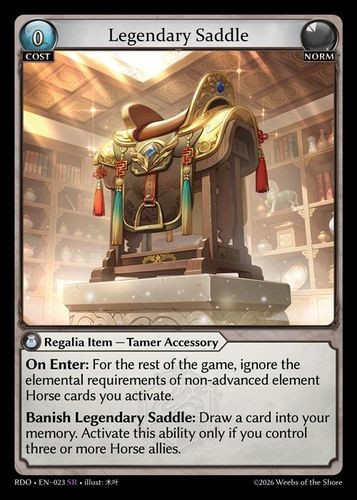 |GA09|<1st>[RDO-EN-023](SR) Legendary Saddle {Foil}
