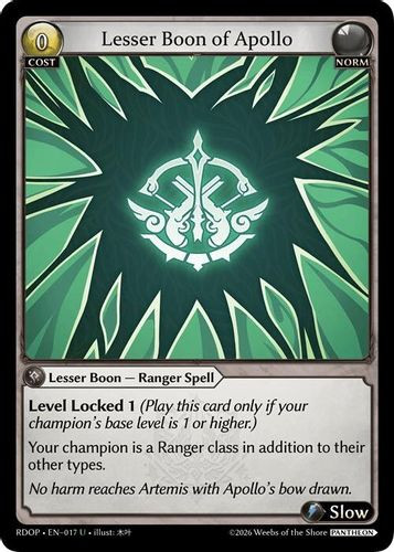 |GA09|<1st>[RDOP-EN-17](U) Lesser Boon of Apollo