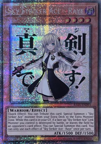 [RA05-EN093] Sky Striker Ace - Raye (Text Art) (Starlight Rare)<1st>