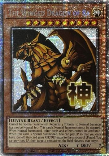 [RA05-EN130] The Winged Dragon of Ra (Text Art) (Starlight Rare)<1st>