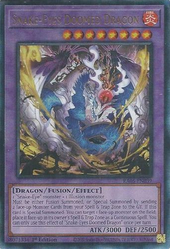 [RA05-EN039] Snake-Eyes Doomed Dragon (Ultimate Rare)<1st>