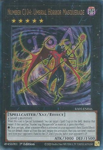 [RA05-EN046] Number C104: Umbral Horror Masquerade (Ultimate Rare)<1st>