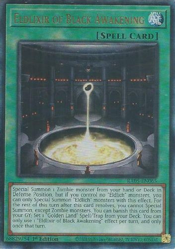 [RA05-EN065] Eldlixir of Black Awakening (Ultimate Rare)<1st>