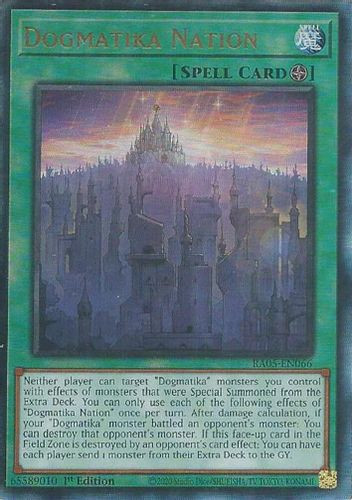 [RA05-EN066] Dogmatika Nation (Ultimate Rare)<1st>
