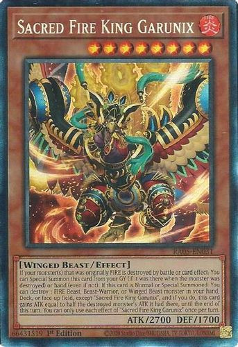 [RA05-EN031] Sacred Fire King Garunix (Collector's Rare)<1st>