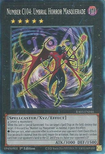 [RA05-EN046] Number C104: Umbral Horror Masquerade (Collector's Rare)<1st>