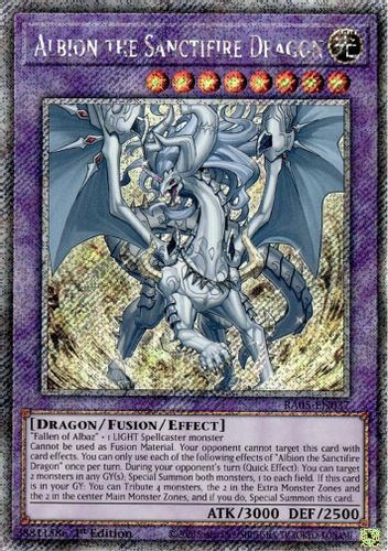 [RA05-EN037] Albion the Sanctifire Dragon (Platinum Secret Rare)<1st>