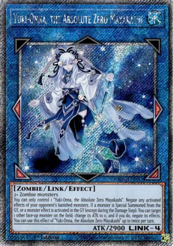 [RA05-EN057] Yuki-Onna, the Absolute Zero Mayakashi (Platinum Secret Rare)<1st>