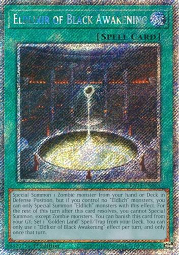 [RA05-EN065] Eldlixir of Black Awakening (Platinum Secret Rare)<1st>