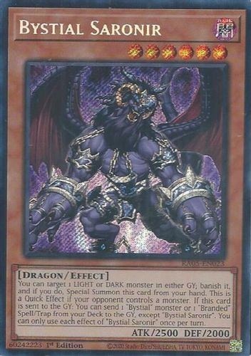 [RA05-EN023] Bystial Saronir (Secret Rare)<1st>