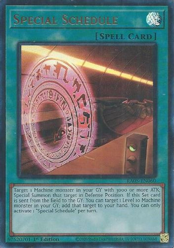 [RA05-EN060] Special Schedule (Ultra Rare)<1st>