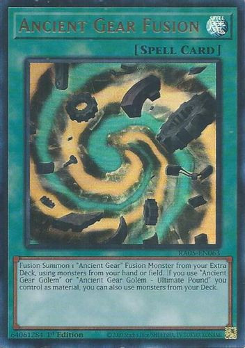 [RA05-EN063] Ancient Gear Fusion (Ultra Rare)<1st>