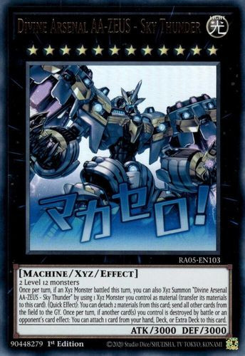 [RA05-EN103] Divine Arsenal AA-ZEUS - Sky Thunder (Text Art) (Ultra Rare)<1st>